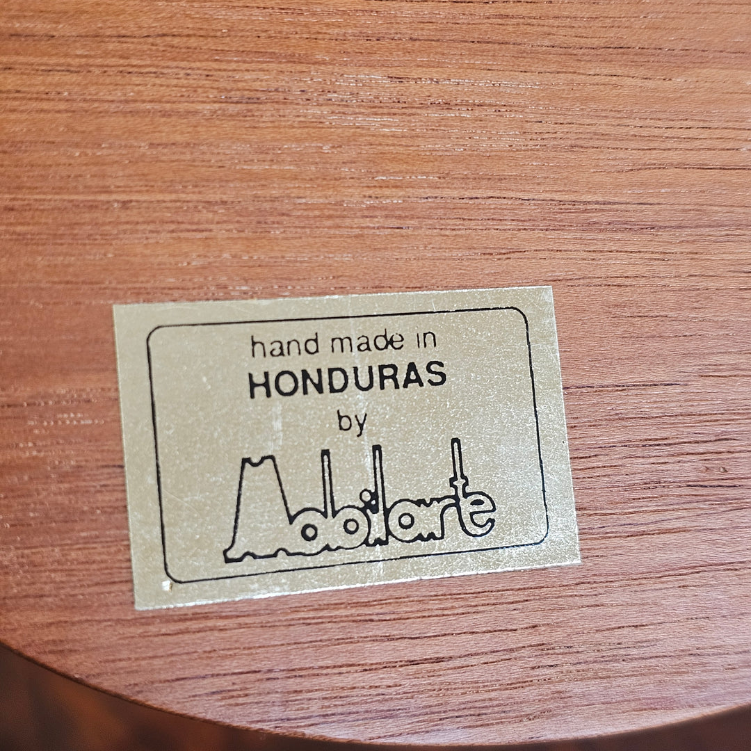 Vintage Mobilarte Hand-Carved Honduran Mahogany Trays