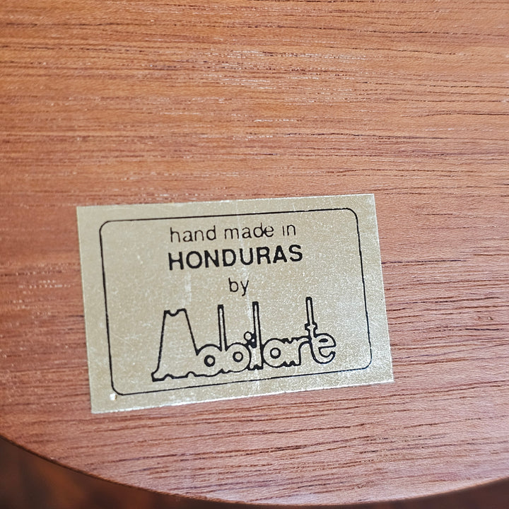 Vintage Mobilarte Hand-Carved Honduran Mahogany Trays