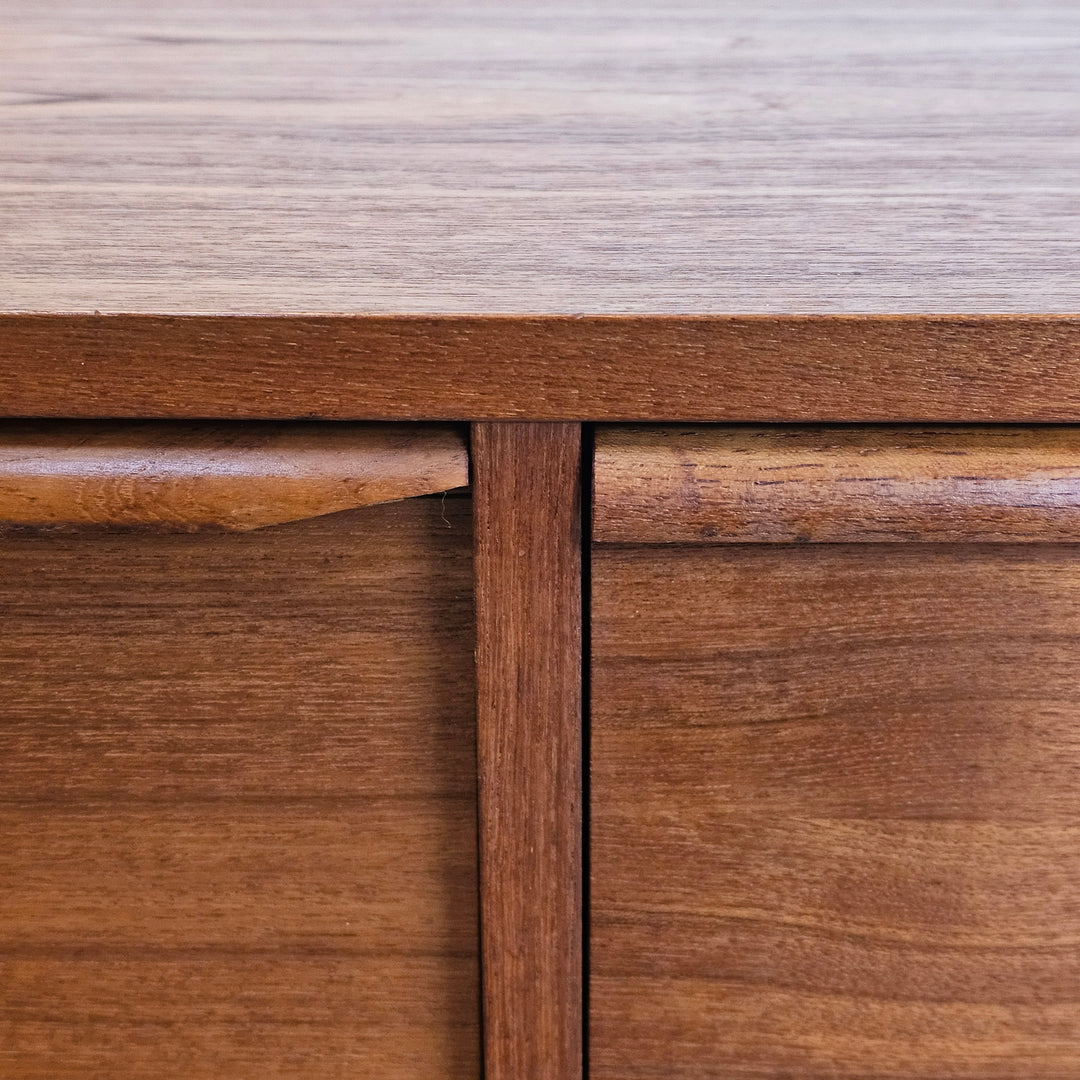 Danish Teak Lowboy Six Drawer Dresser