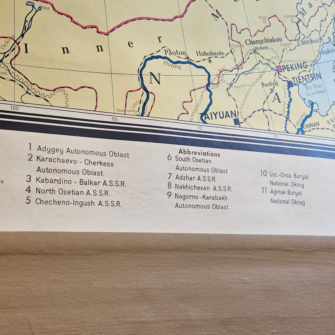 Union of Soviet Socialist Republics - Pull Down Map