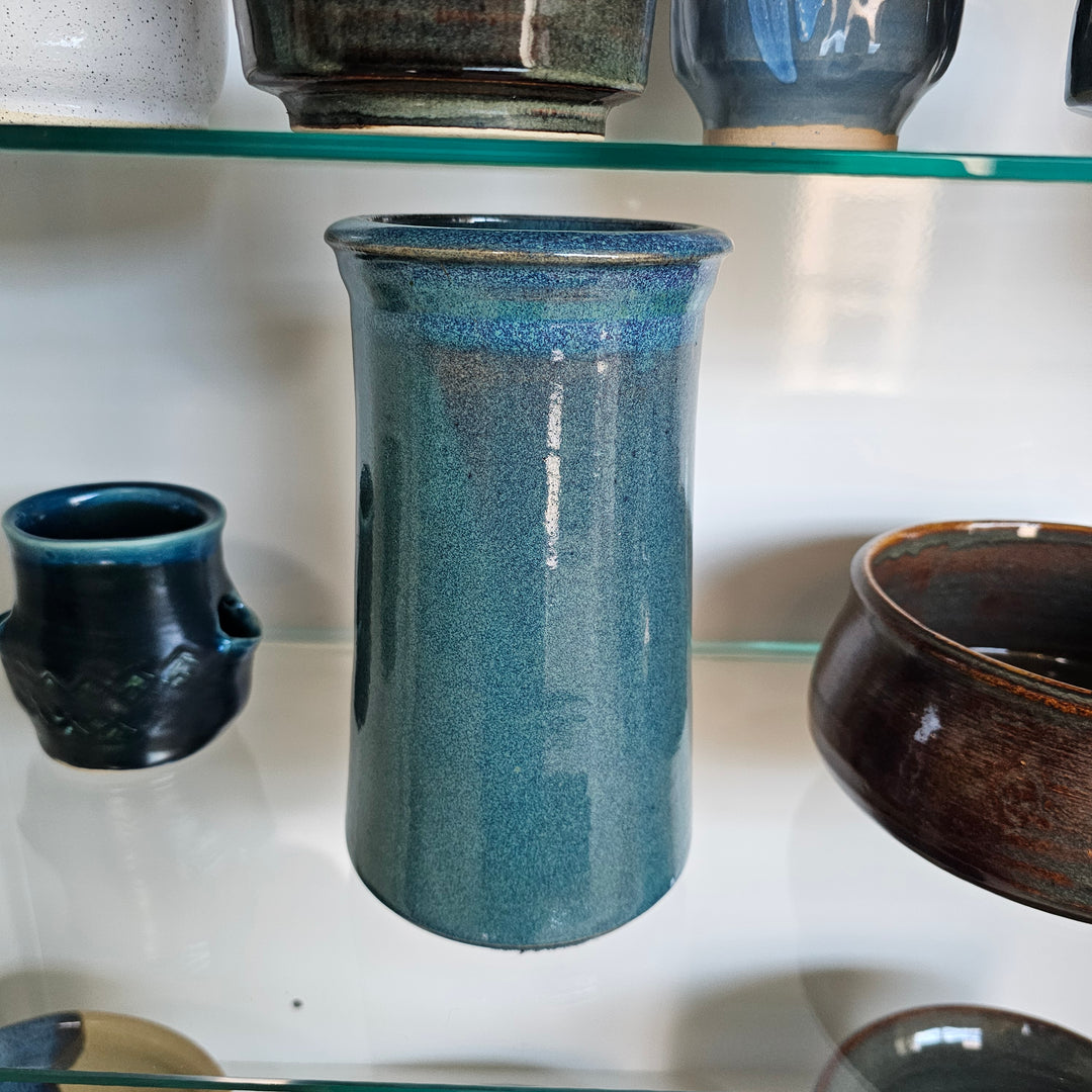 Tall Blue Studio Pottery Vase