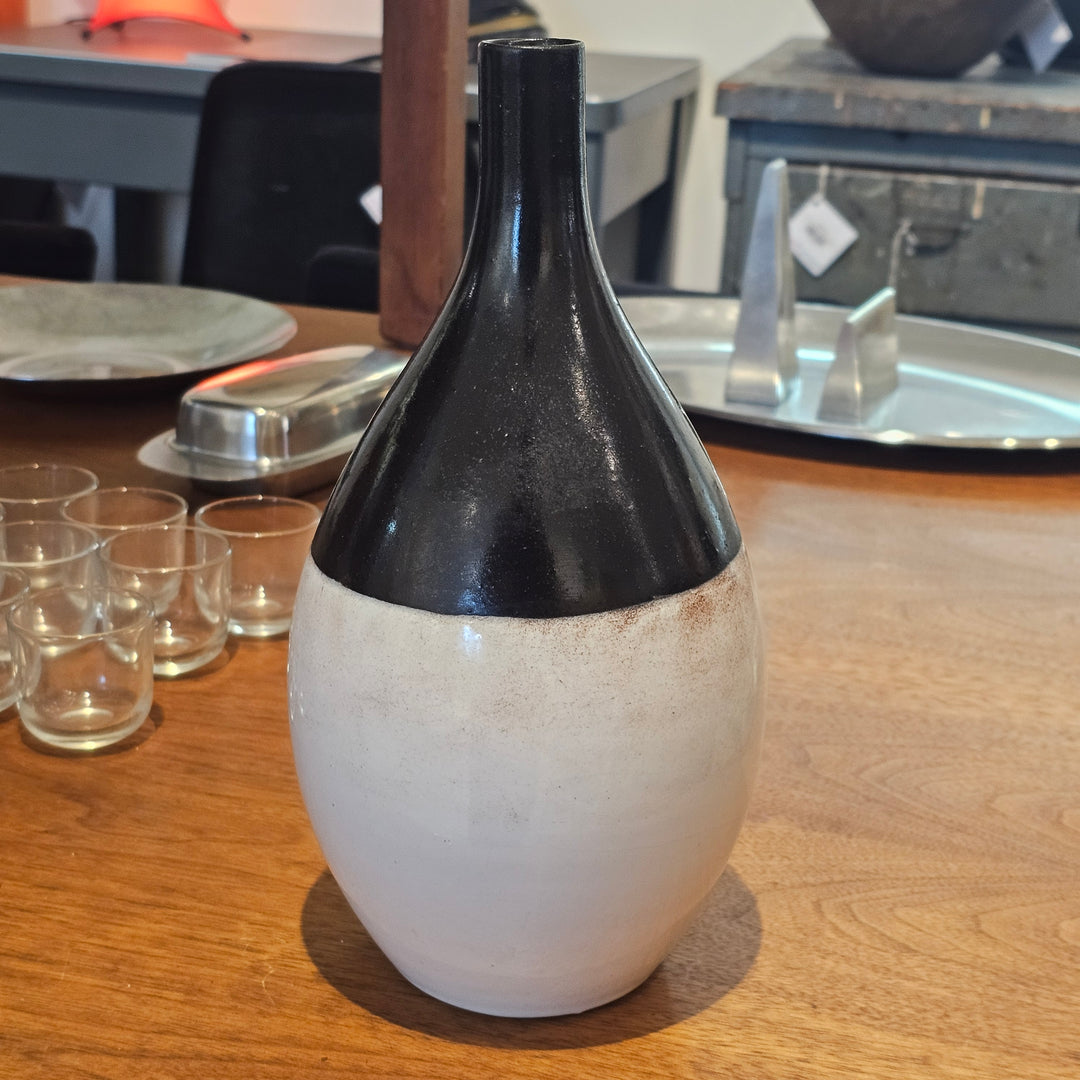 Black & White Italian Ceramic Vase (Raymor)