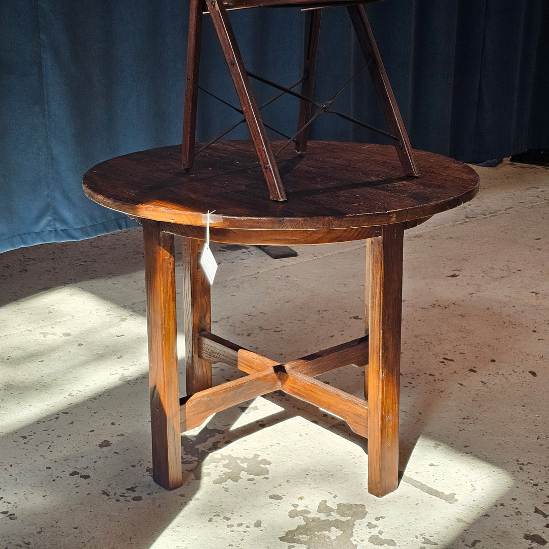 Rustic Round Wood Table