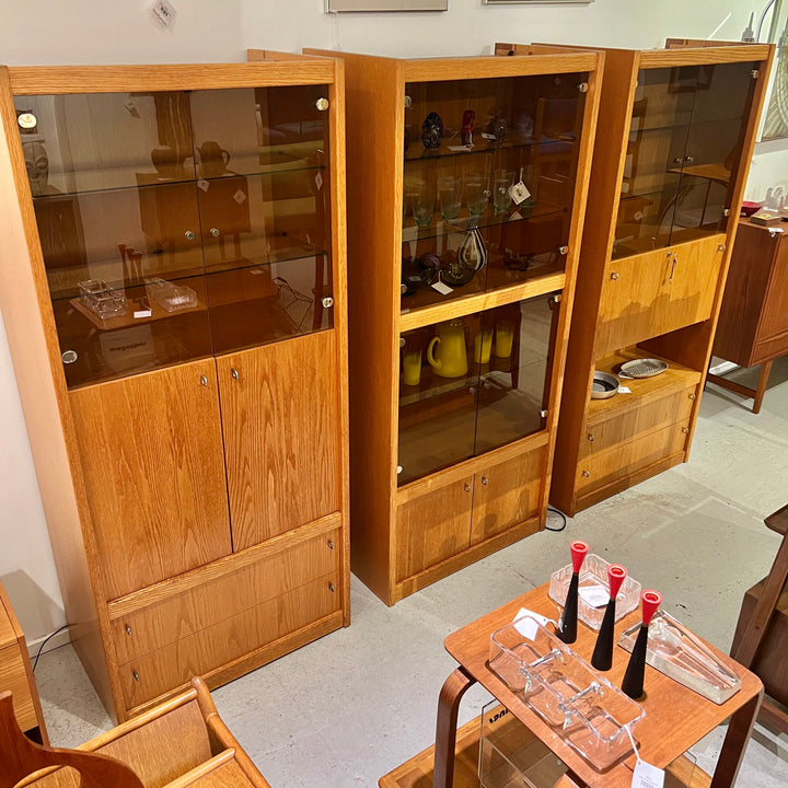 Belgian Blond Oak Display/Media Cabinet