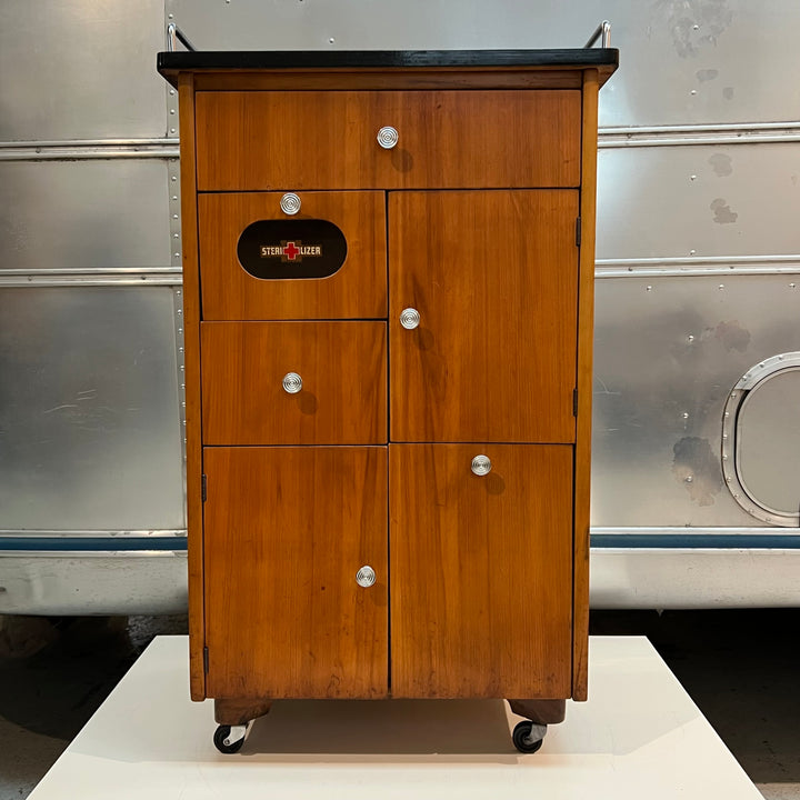 1950s-era Wood Medical/Dental Utility Cart