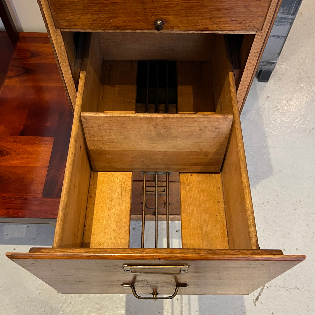 Oak 4-Drawer File Cabinet with Plywood Sides