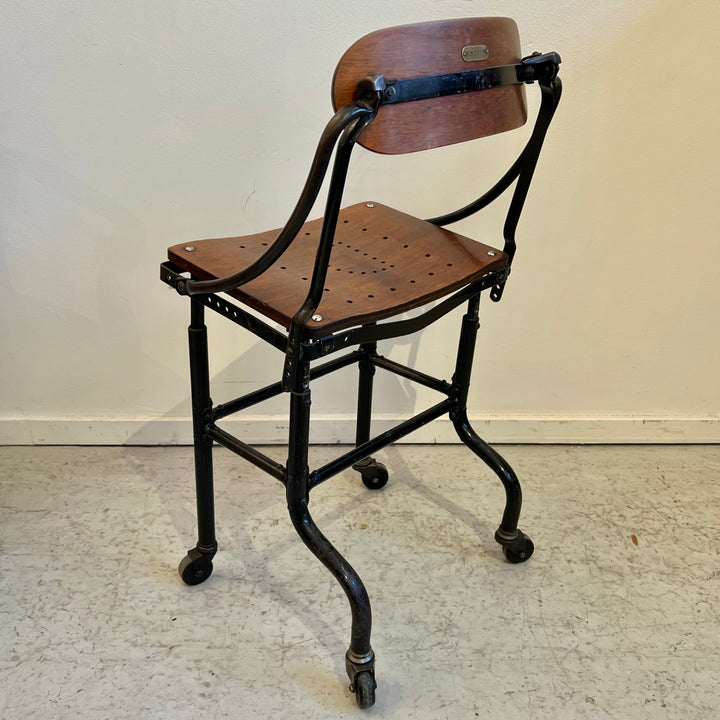 Rare Early DoMore Industrial Metal Work Chair