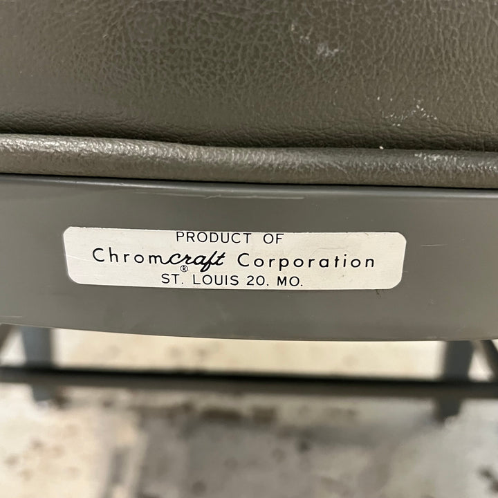 Chromecraft Industrial Grey Metal Tanker Armchair