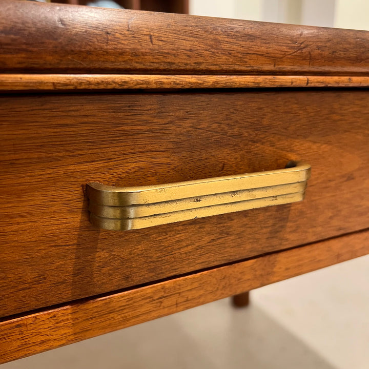 1940s Leopold 6’ Walnut Library Table Desk