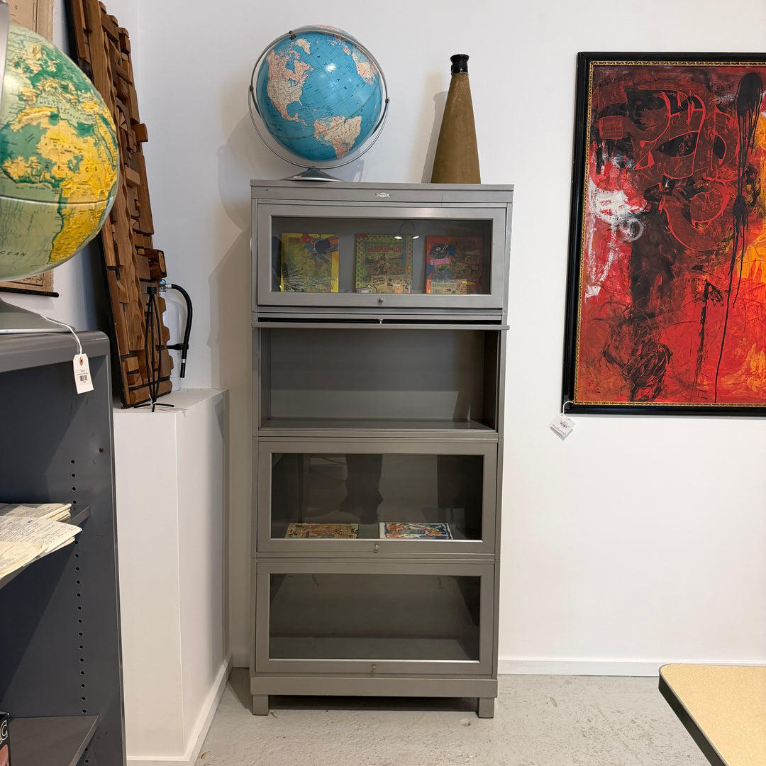 Art Metal Four-Section Barrister Cabinet