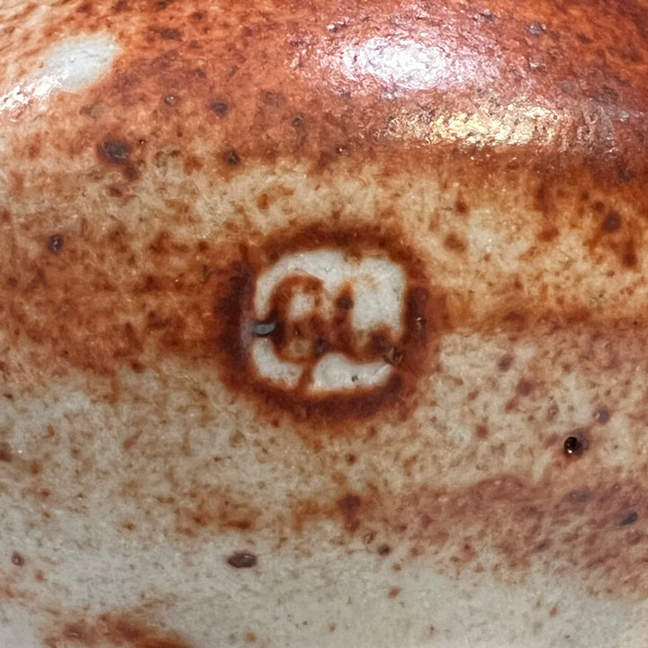 1970s Brown/Grey Studio Pottery Ceramic Footed Bowl