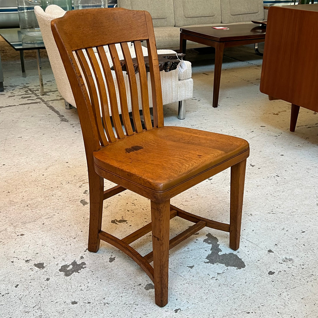 Taylor Chair Co. Oak Slat Back Side Chair