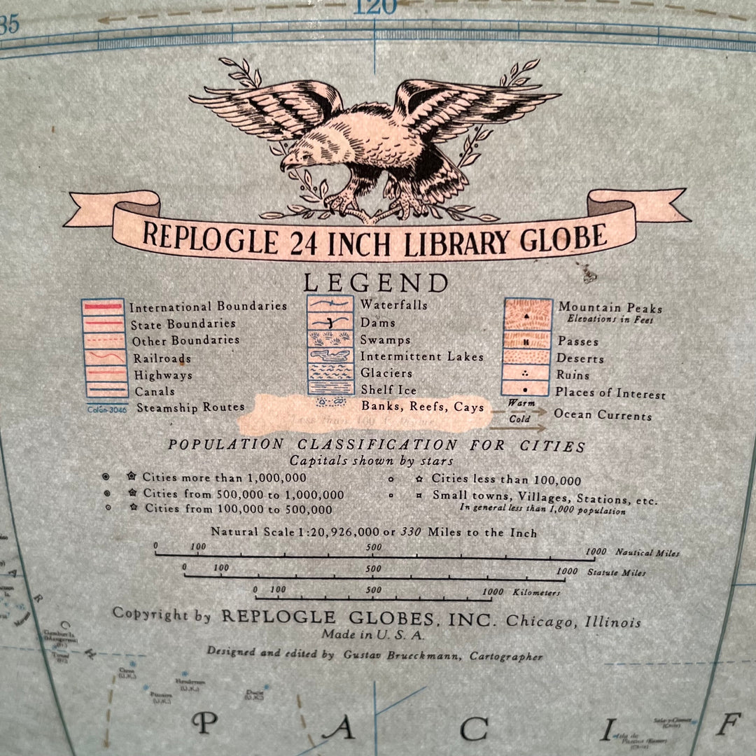 Replogle 24” Illuminated Globe w/Custom Acrylic Base