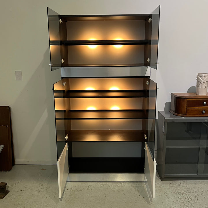 Late 1970s Minimalist Lighted Cabinet