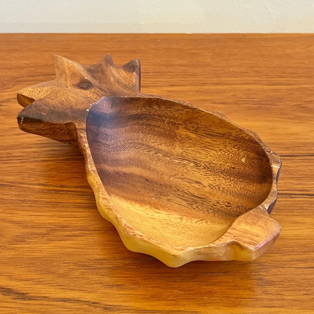 Small Wood Pineapple Dish