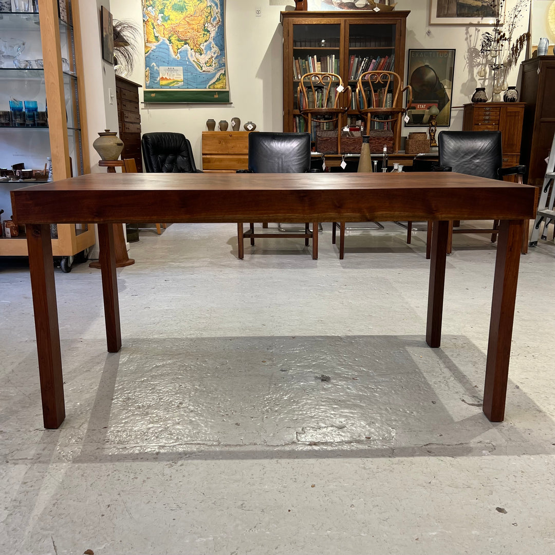 1970s Custom Minimalist Solid Walnut Table