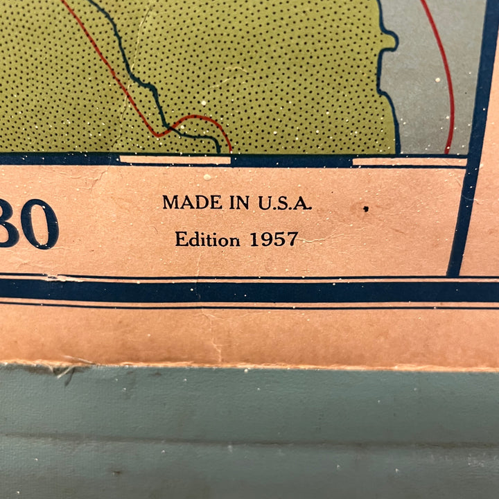 1957 A.J. Nystrom Europe Pulldown Map