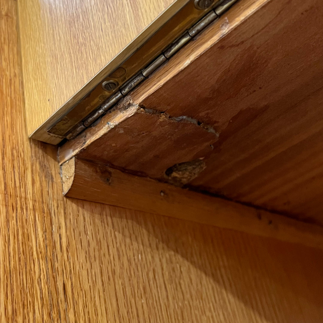 Belgian Blond Oak Display Cabinet/Secretary