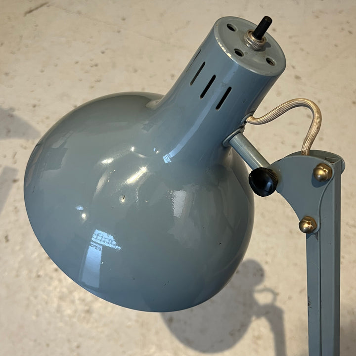 Vintage Blue-Gray Swing-O-Lite Articulating Drafting Lamp