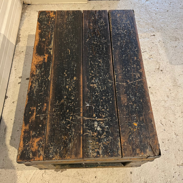 Rough-Restored Antique Wood Tool Chest/Trunk
