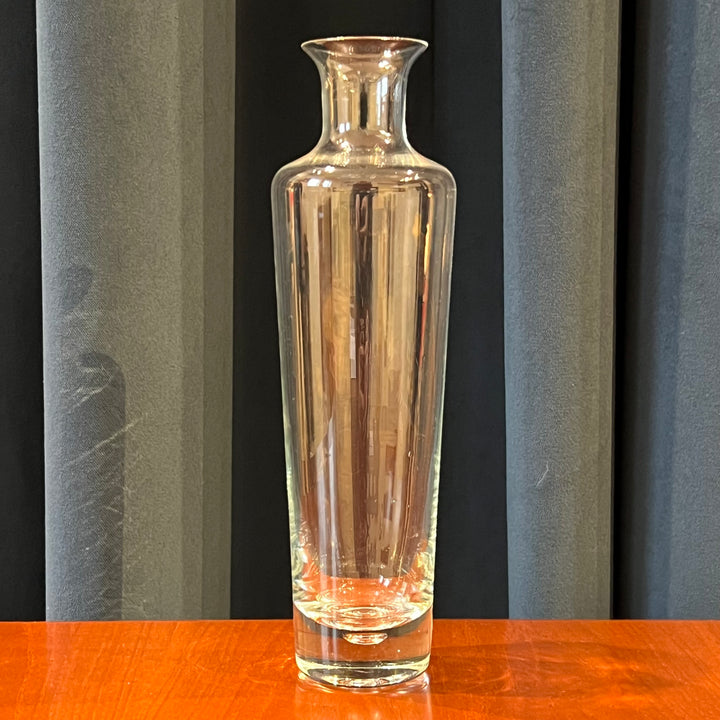 Narrow Tapered Clear Glass Vase