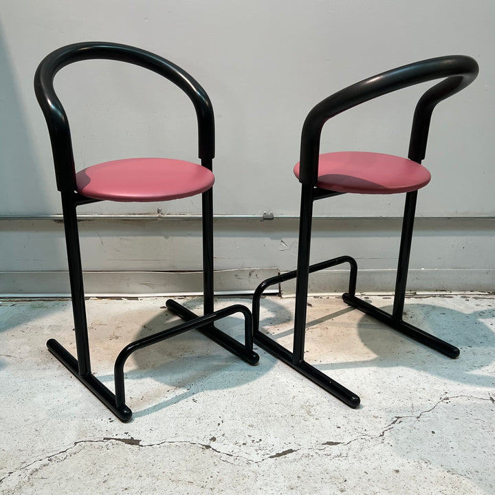 Pair of 1980s Amisco Counter-height Stools