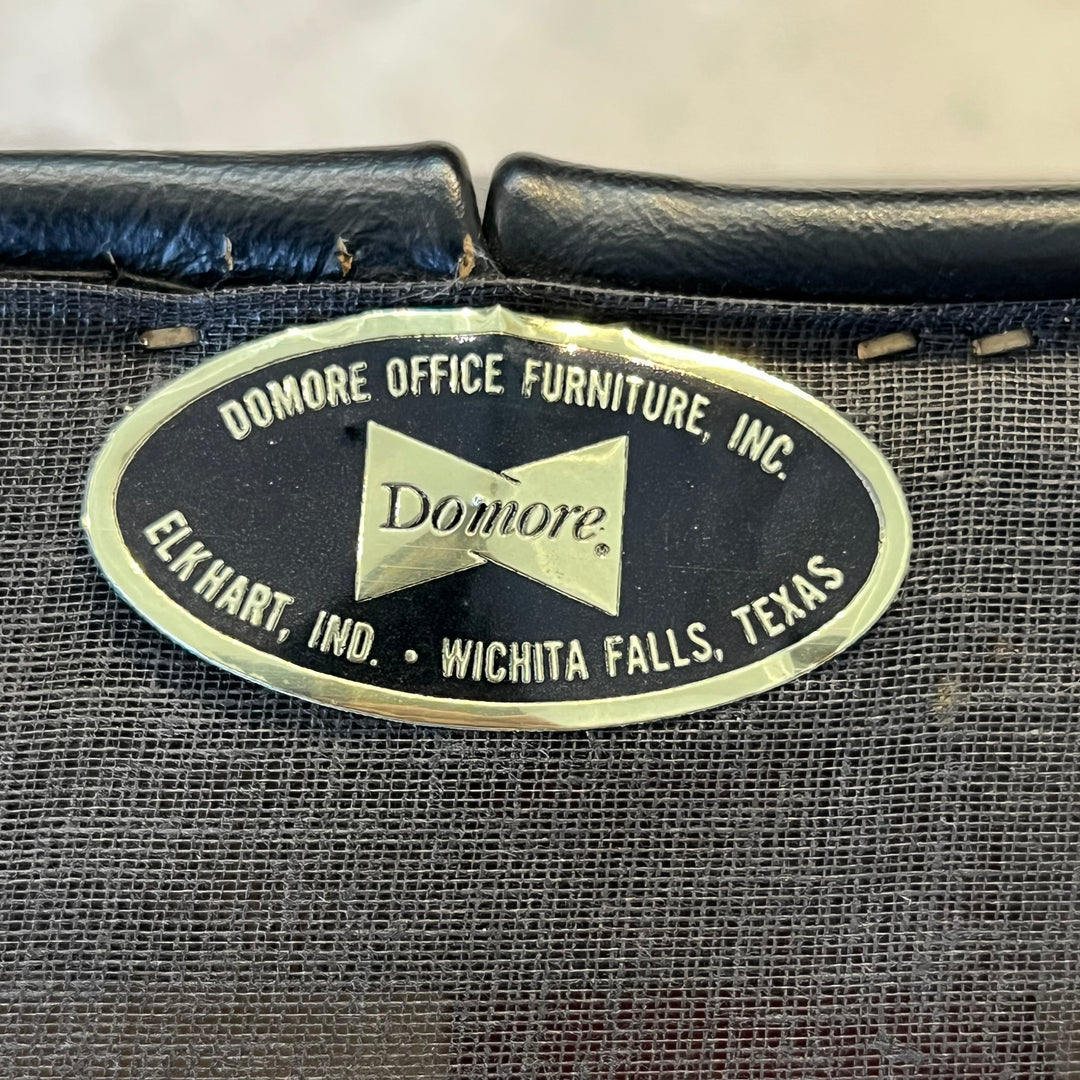 Classic DoMore Black Leather & Walnut Armchair