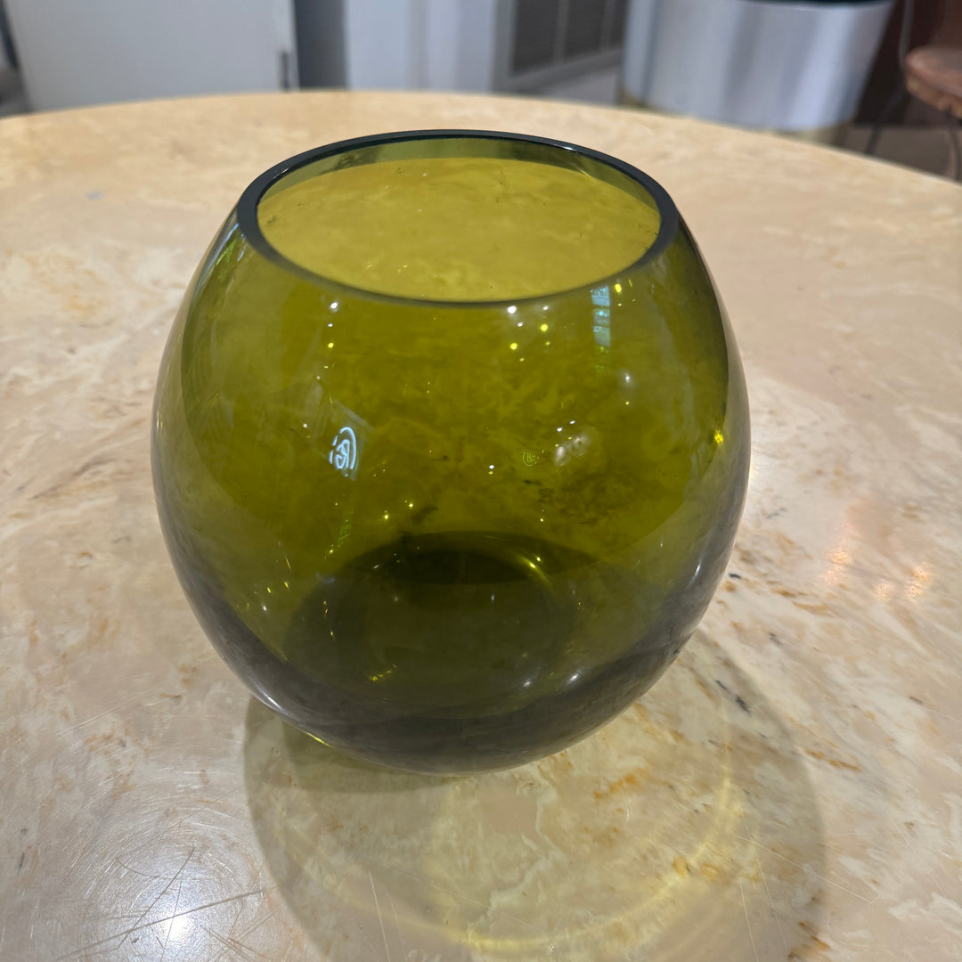 Green Glass Vase