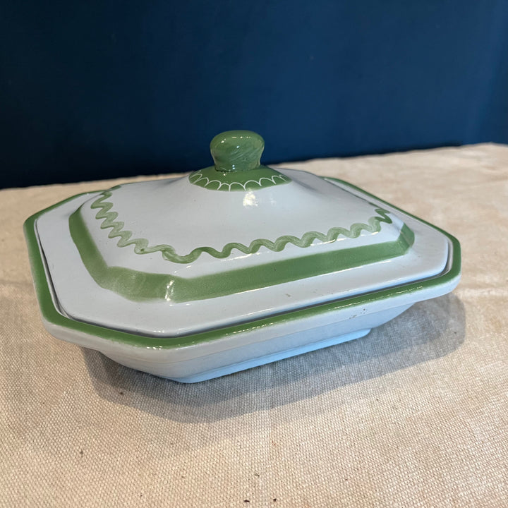 3pc Klafrestrom Sweden Green & White Serving-ware