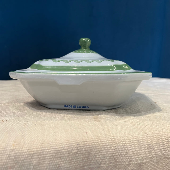 3pc Klafrestrom Sweden Green & White Serving-ware
