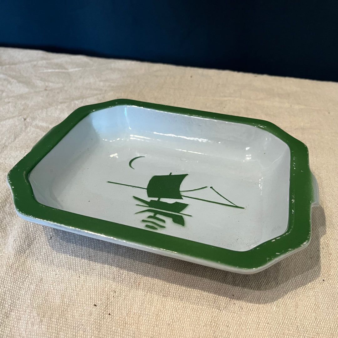 3pc Klafrestrom Sweden Green & White Serving-ware