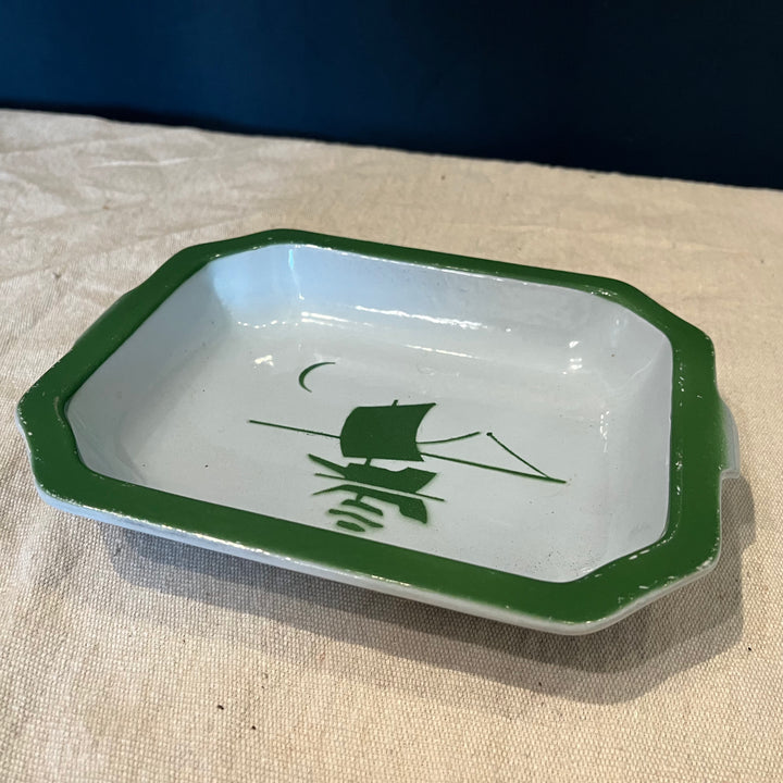 3pc Klafrestrom Sweden Green & White Serving-ware