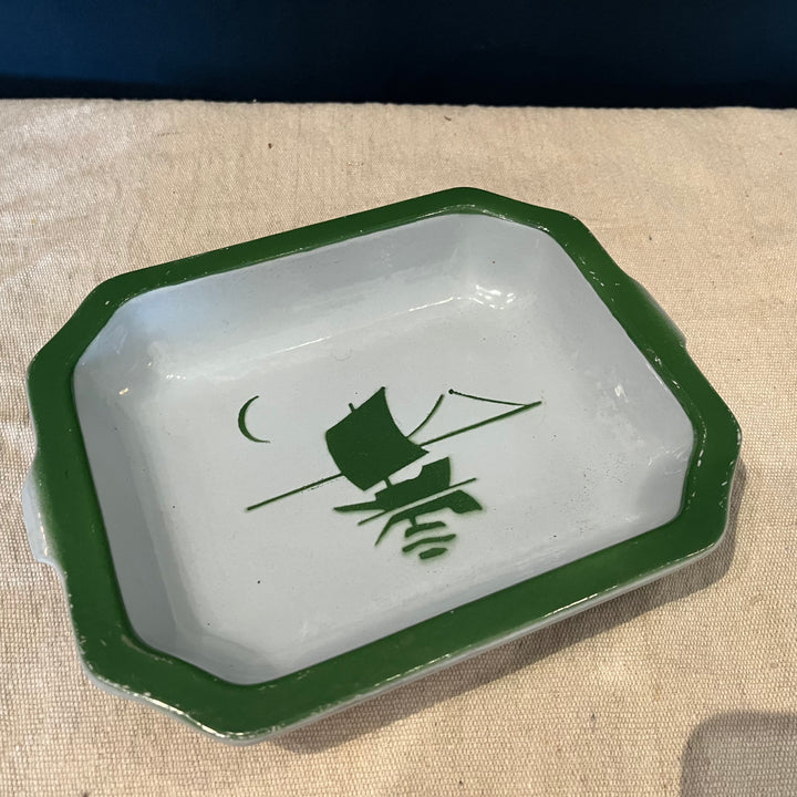 3pc Klafrestrom Sweden Green & White Serving-ware