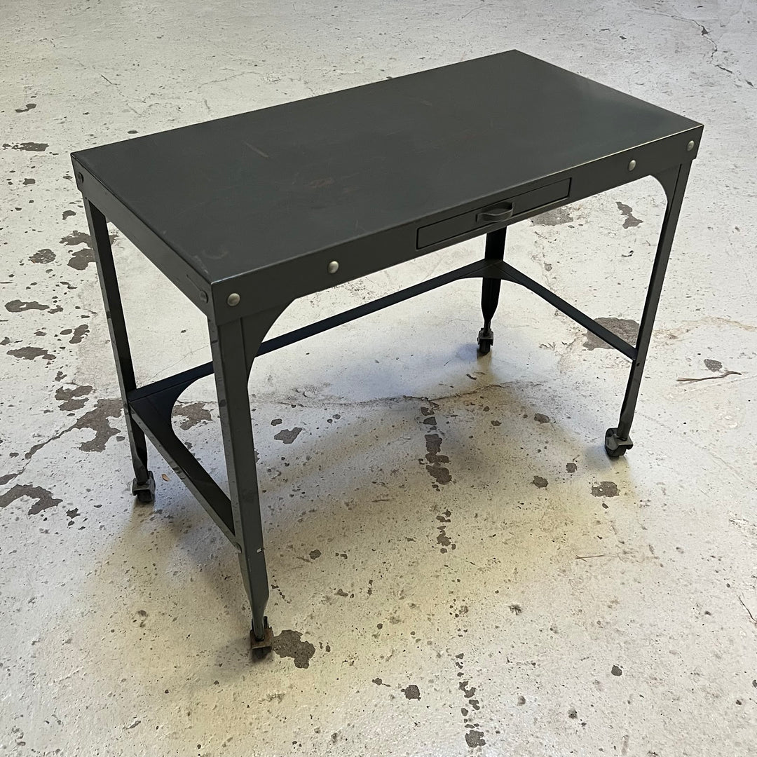 Vintage Toledo Rolling Metal Typewriter Table
