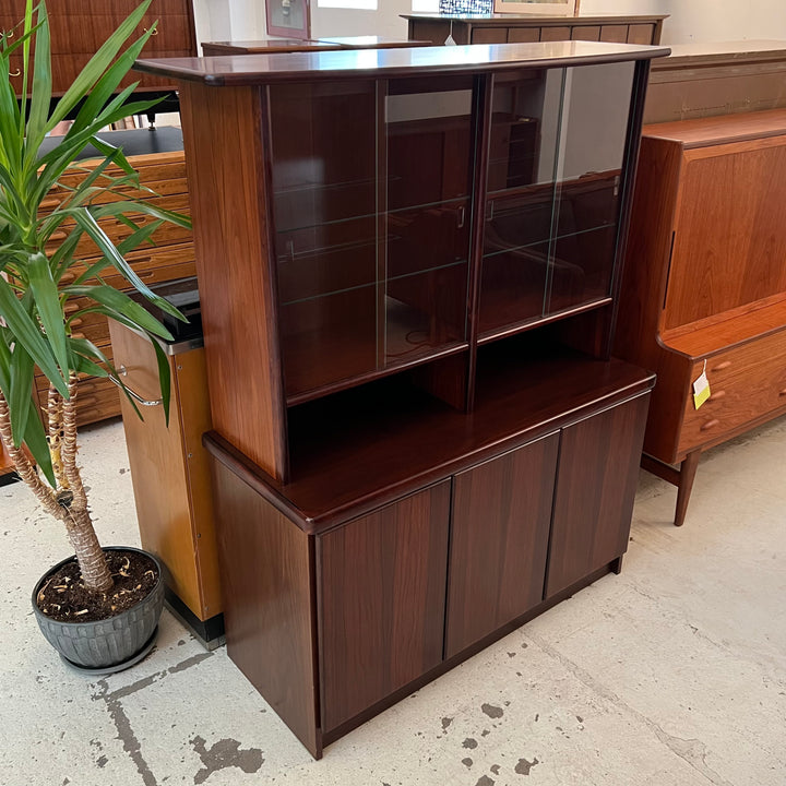 Danish Modern Rosewood Credenza and Hutch