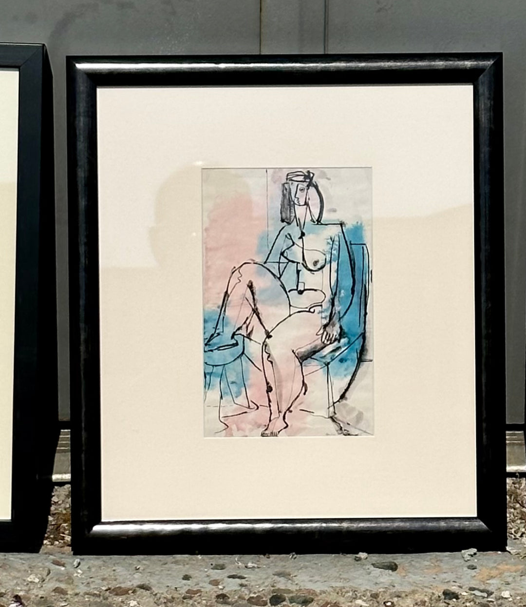 Art Moderne ink and watercolor by Louis Kern, 1947