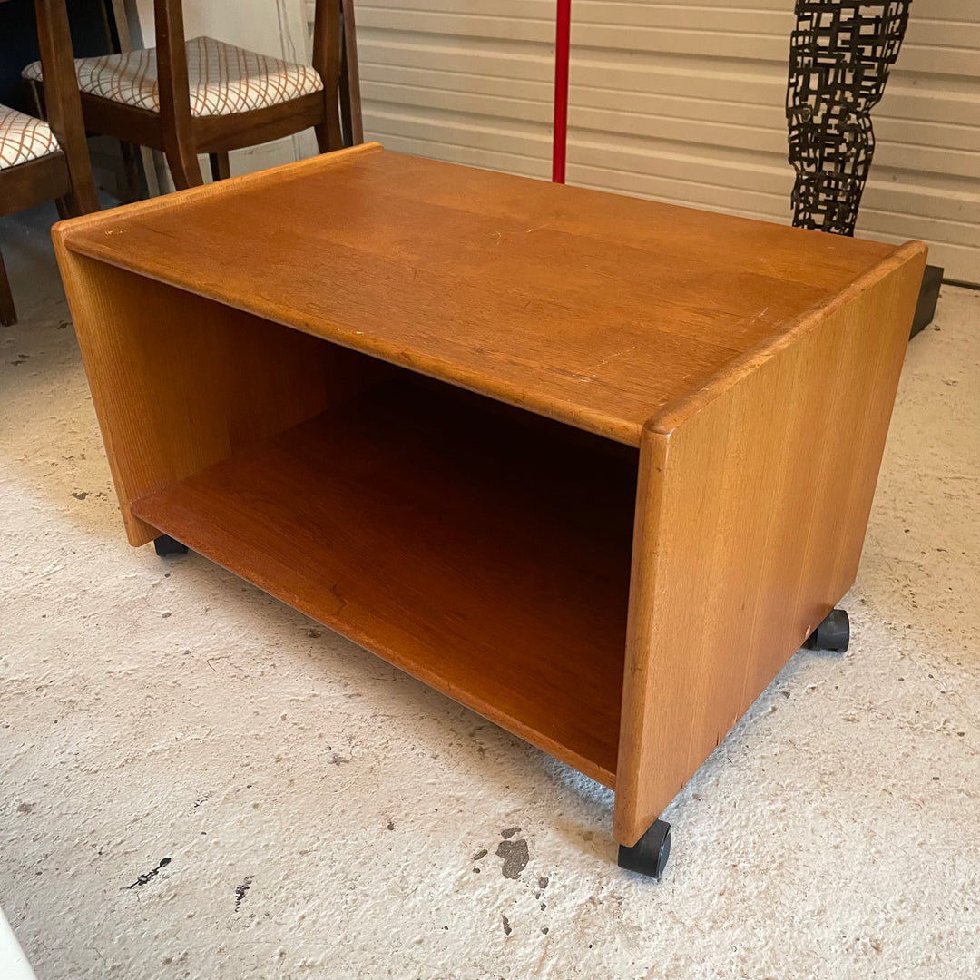 Teak Rolling Cabinet / Cart