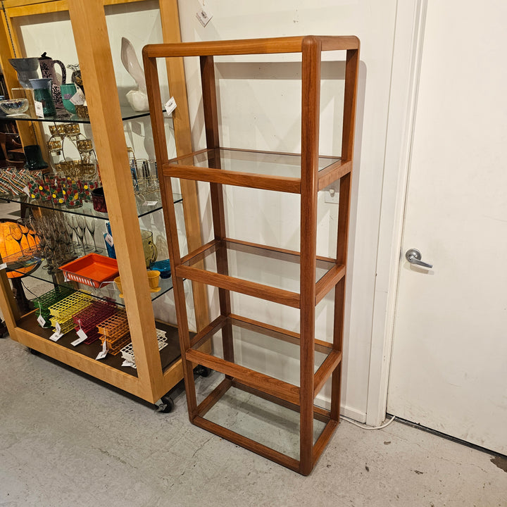Teak & Glass Shelf Unit