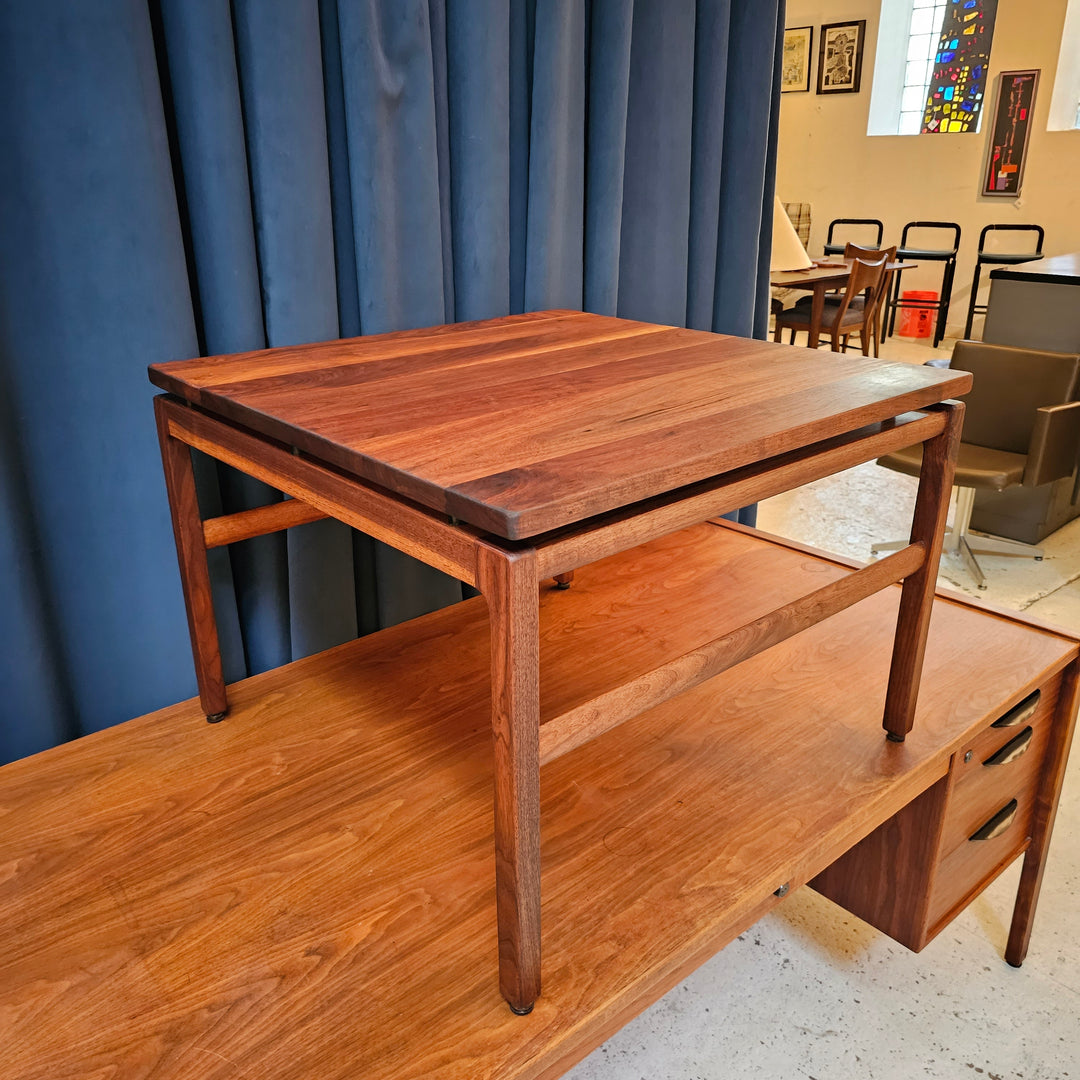 Refinished Gunlocke Square Solid Walnut Coffee Table