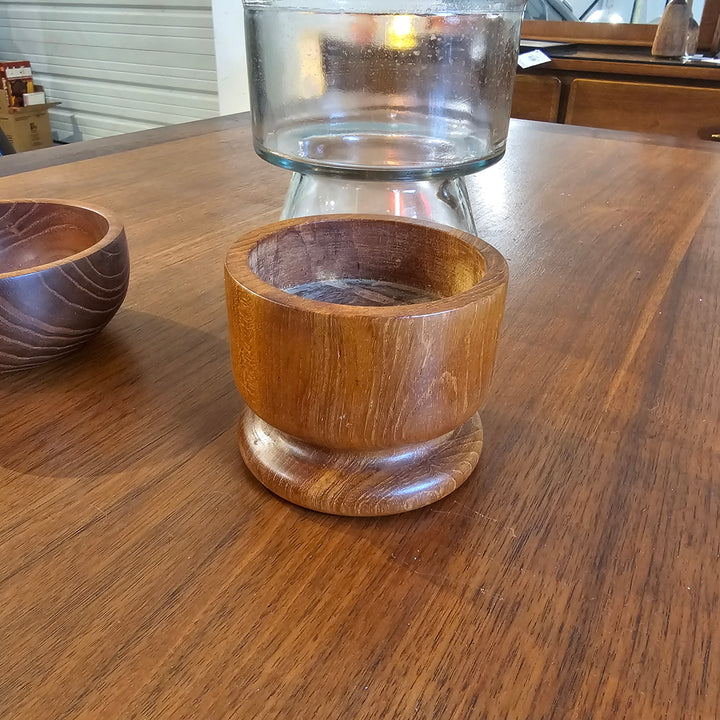 Small Teak Candle Holder