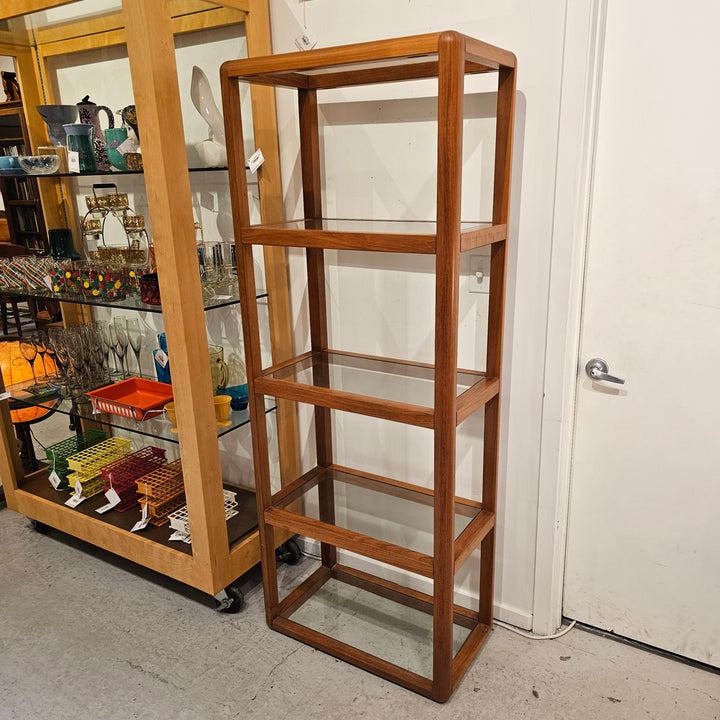 Teak & Glass Shelf Unit