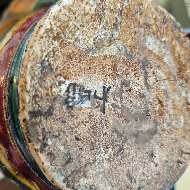 Vintage Italian Hand-painted Urn Vase