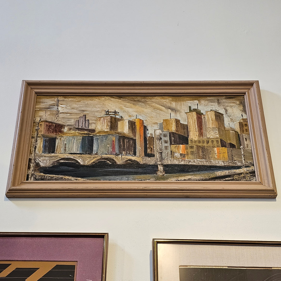 Cityscape Oil on Board