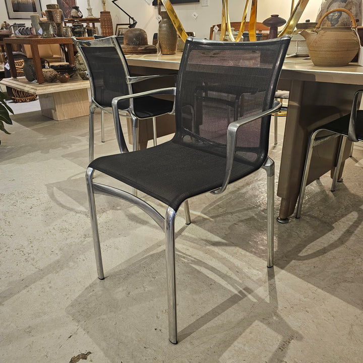 (6) Alberto Meda for Alias Bigframe Mesh Dining Chairs