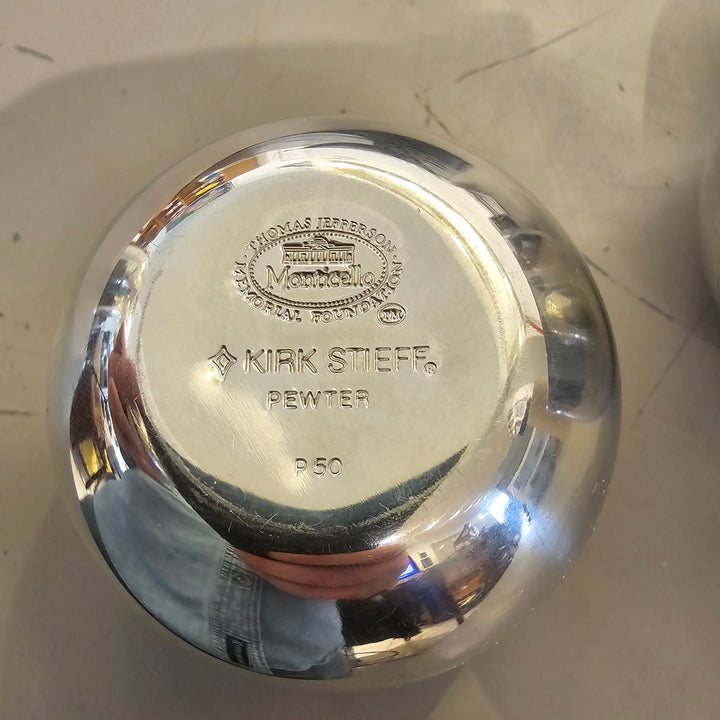 (4) Authentic Jefferson Pewter Cups