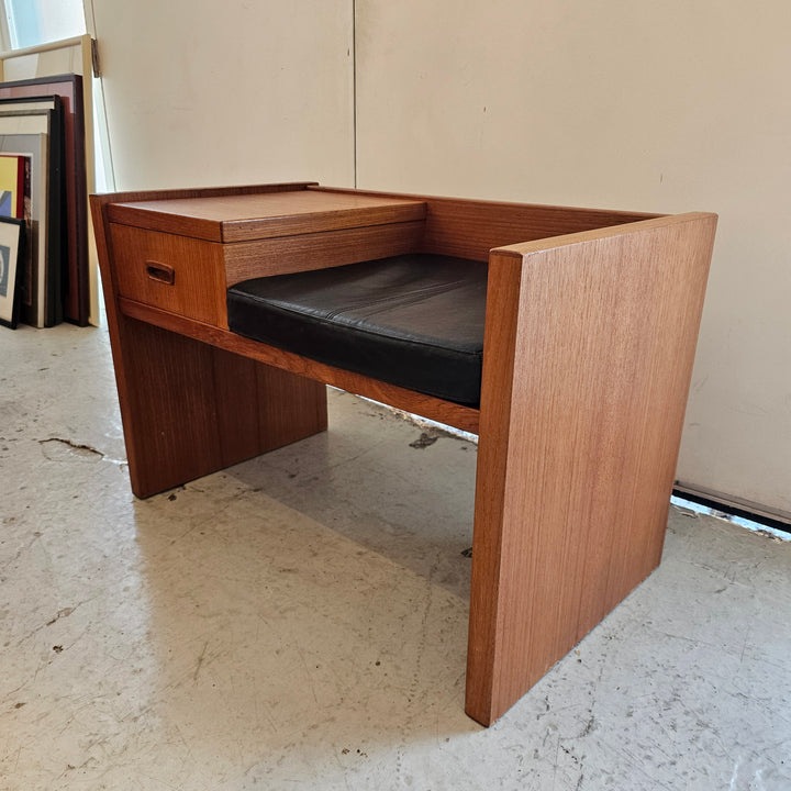 MCM Teak Telephone Table Bench