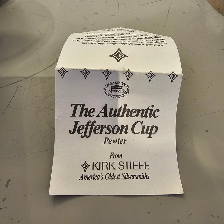 (4) Authentic Jefferson Pewter Cups