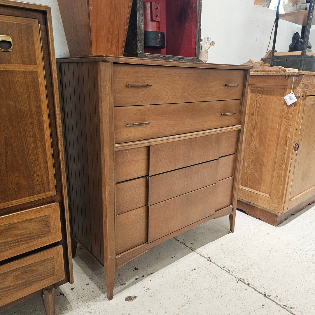 MCM Walnut Highboy Dresser