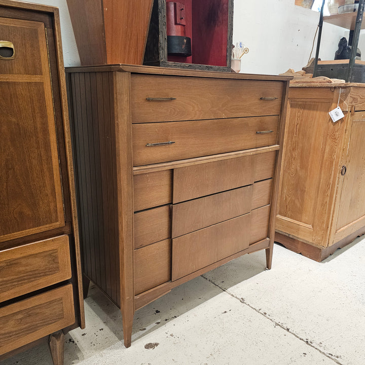 MCM Walnut Highboy Dresser