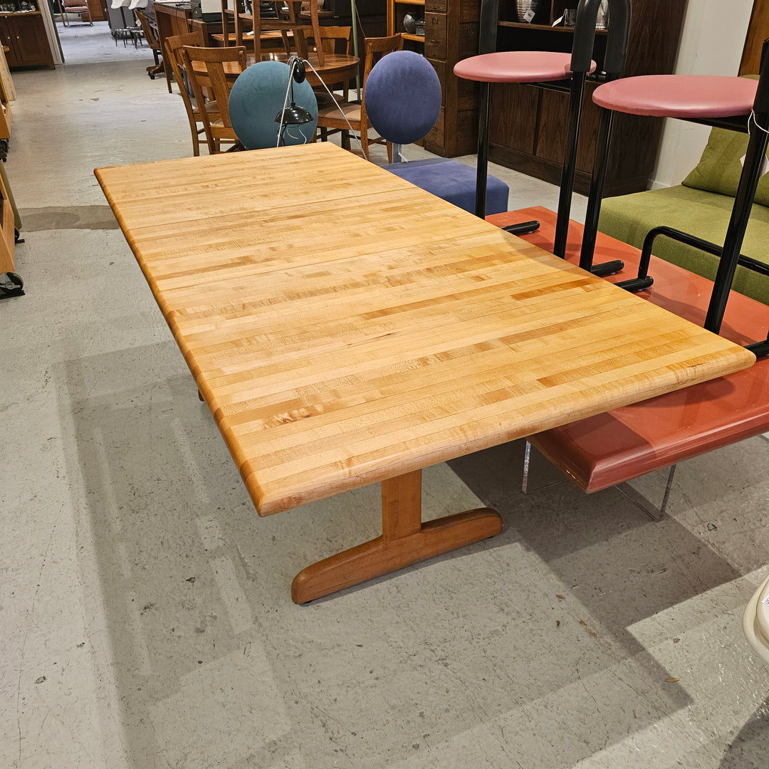 Butcher Block Dining Table w/ Leaf